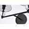 Bethany 2 lights bath sconce in black with white fabric shade